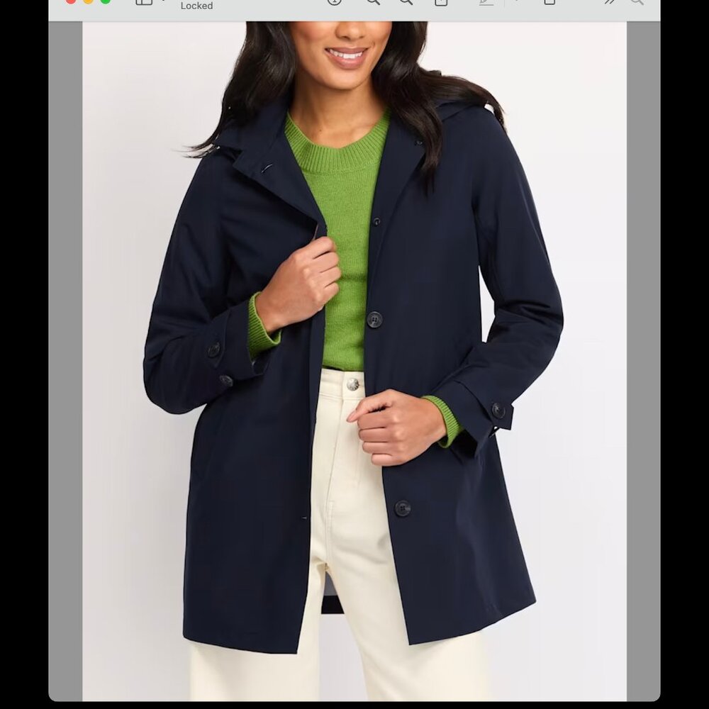Save the Duck women's raincoat Large New with tags Black